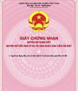 sổ hồng - свидетельство о праве собственности на недвижимость во Вьетнаме